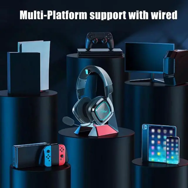 Alt view image 7 of 7 - QOA Kinera Gaming Headset with Microphone,Xbox Headset with 7.1 Surround Sound,Wired Over-Ear Headphones,PC Game Headsets,Soft Ear Pads,USB Port,Cool Light,for Computer, Laptop,Xbox, Ps4, Ps5, Switch