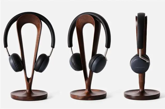 Alt view image 4 of 5 - Headphone Stand/Headset Holder Creative Headphone Stand Handmade Wood Stand for Gaming Display Headphone Rack Hanger Display Stand Desktop Headset Stand PC Gaming Headset Stand (Color : 1)