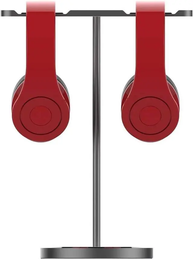 Alt view image 4 of 7 - Headphone Stand/Headset Holder Aluminum Headphone Holder Stand Dual Hanger Holder Earphone Desk Display Rack Bracket with Anti-slip Pad for Game Headphones PC Gaming Headset Stand ( Color : Double-Gol
