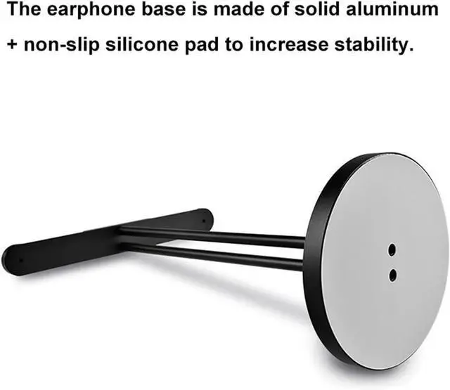 Alt view image 5 of 7 - Headphone Stand/Headset Holder Aluminum Headphone Holder Stand Dual Hanger Holder Earphone Desk Display Rack Bracket with Anti-slip Pad for Game Headphones PC Gaming Headset Stand ( Color : Double-Gol