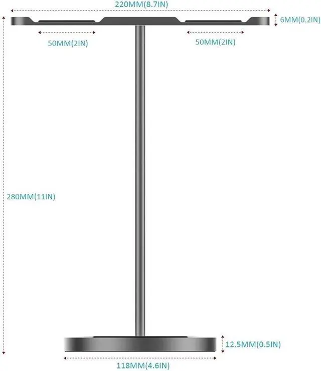 Alt view image 7 of 7 - Headphone Stand/Headset Holder Aluminum Headphone Holder Stand Dual Hanger Holder Earphone Desk Display Rack Bracket with Anti-slip Pad for Game Headphones PC Gaming Headset Stand ( Color : Double-Gol