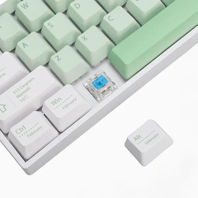 Alt view image 6 of 7 - 60% Wired Mechanical Gaming Keyboard, RGB Backlit 68 Keys Office Keyboard, 2.4G & BT & Type C Wired Compact Mechanical for for HarmonyOS for Android for iOS, Blue Switch