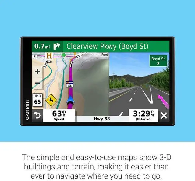 Alt view image 14 of 20 - Garmin DriveSmart 65 Automobile Portable GPS Navigator - Portable, Mountable