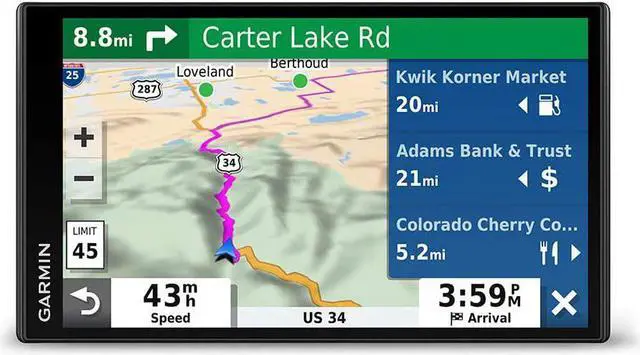 Alt view image 12 of 20 - Garmin DriveSmart 65 Automobile Portable GPS Navigator - Portable, Mountable