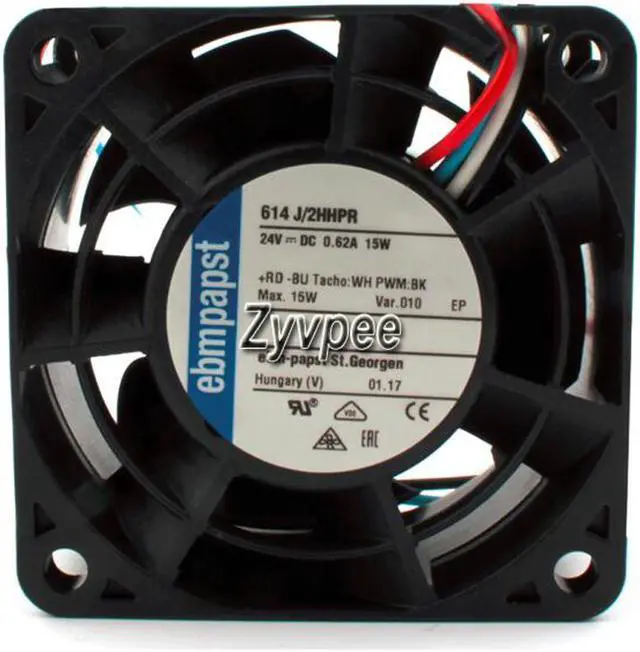 Main image of Zyvpee ebmPAPST 6032 614J/2HHPR 24V 0.62A 15W 4 wires 6cm case fan for inverter converter