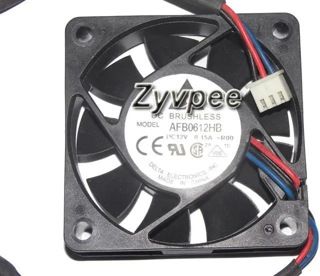 Main image of Delta 60*60*15mm AFB0612HB 12V 0.15A 3wires 1AB016320031 6cm Cooling Fan