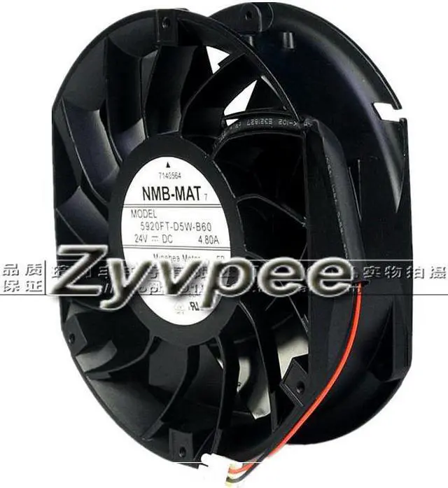 Alt view image 4 of 4 - For YASKAWA frequency converter NMB 17251 5920FT-D5W-B60 DC24V 4.8A 2 wires 2 pins 17CM axial fan