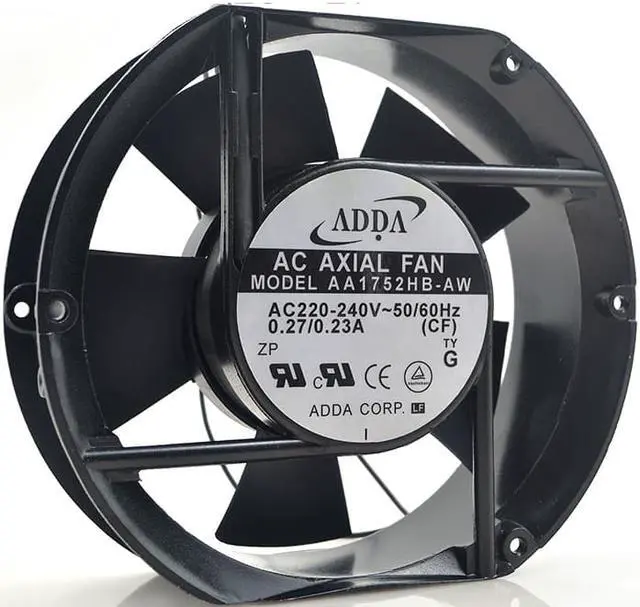 Alt view image 4 of 7 - Zyvpee Adda 172*51 AA1752HB-AW 220/240V 50/60Hz 0.27/0.23A 2 wires 17CM AC axial fan