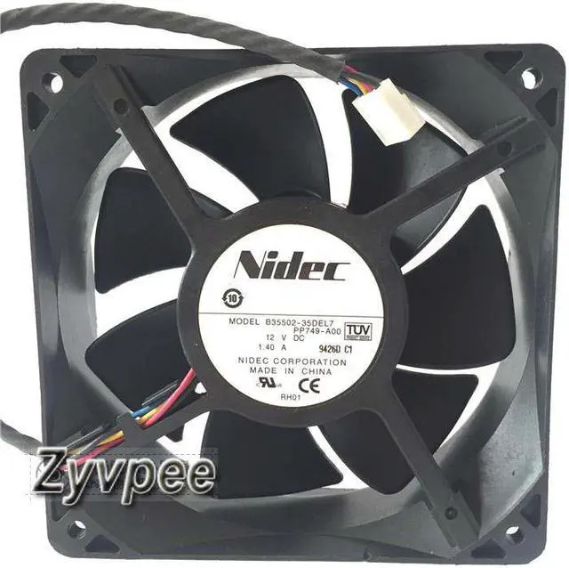Main image of Nidec 120*38mm B35502-35DEL7 PP749-A00 DC12V 1.4A 4 wires 4 pins 12CM server case fan