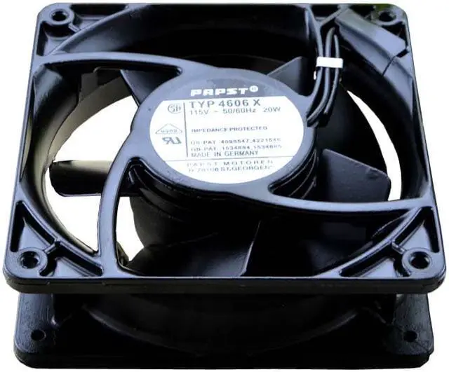 Alt view image 2 of 3 - PAPST TYP 4606X 120*38mm AC 115V 20W 12CM All metal high temperature resistant cooling fan