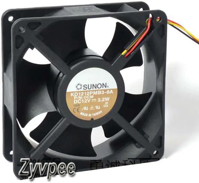 Main image of Sunon 120*38mm KD1212PMB3-6A DC12V 3.2W 3 wires 12CM Ball Bearing case fan