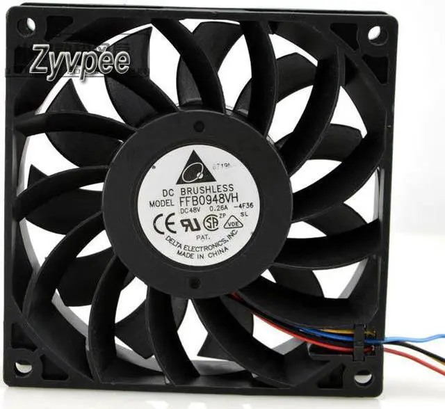 Main image of Delta 92*25mm FFB0948VH DC48V 0.26A 3 wires 3 pins 9cm server case fan for power