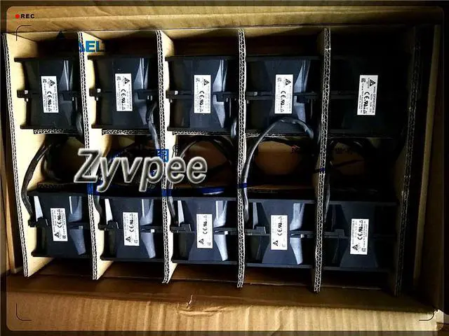 Alt view image 3 of 3 - Delta 80*80mm GFM0812DW-A DC12V 12A 8CM Large air volume vehicle booster cooling fan