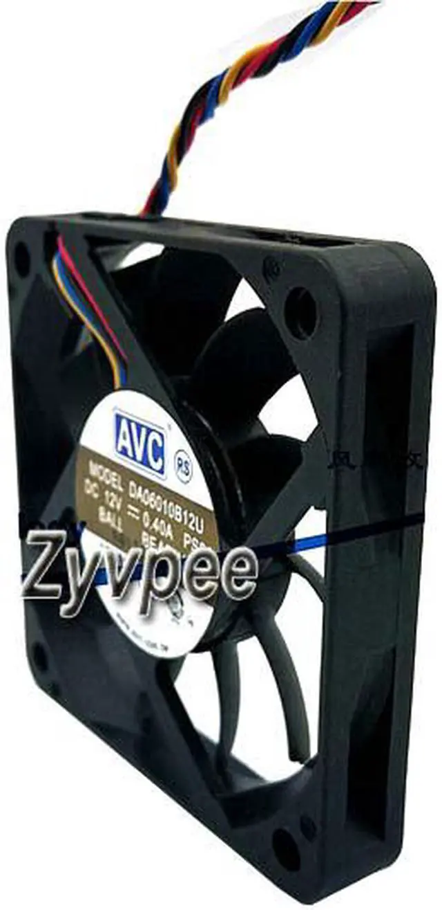 Alt view image 2 of 3 - Avc 60*10mm DA06010B12U DC12V 0.40A 4 wires 4 pins 6CM case fan cpu cooler