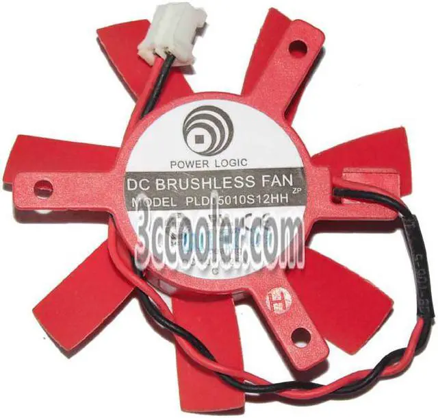 Alt view image 3 of 4 - Zyvpee power logic PLD05010S12HH 12V 0.25A 2 wires 2 pins vga fan