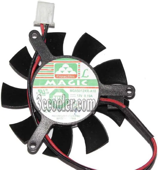 Main image of Zyvpee magic MGA5012XR-A10 12V 0.19A 2 wires 2 Pins vga fan