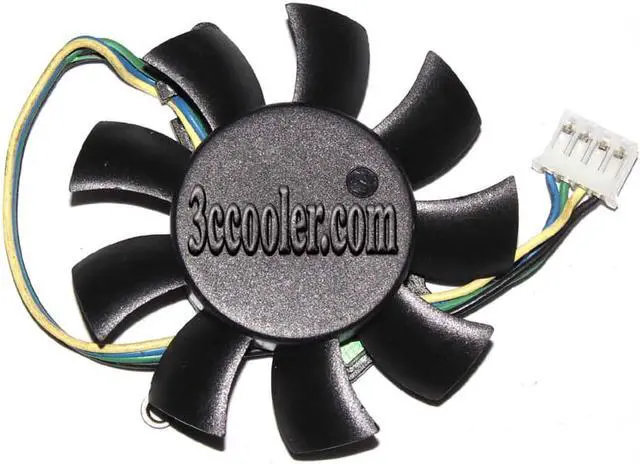 Alt view image 2 of 2 - Zyvpee magic MGT5012XF-W10 12V 0.19A 4 wires 4 pins vga fan