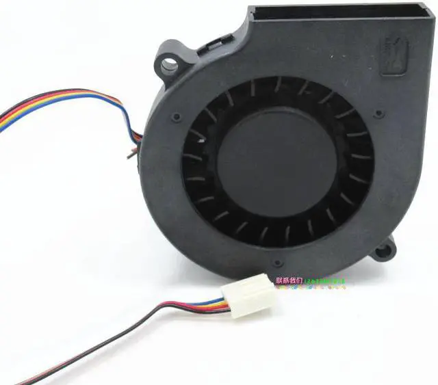 Alt view image 3 of 4 - 75mm Blower Cooling B127515BU 12V 4 Wires 4 Pins 1U 775 P4 CPU Cooler Fan