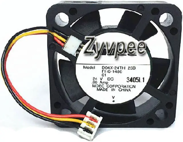 Alt view image 2 of 2 - Original Nidec D04X-24JH 19BS AX640196 4010 NBR Bearing Cooling fan with 24V 0.06A 40*40*10mm 3 Wires 3pins