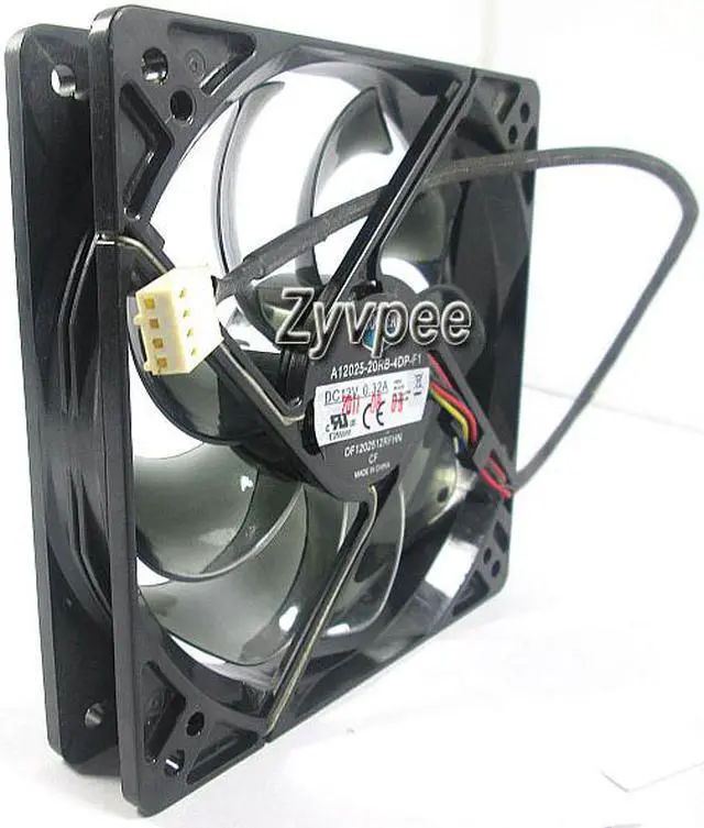 Alt view image 3 of 3 - 120mm Power Cooling A12025-20RB-4DP-F1 DF1202512RFHN DC 12V 0.32A 4 Wires 4 Pins 12CM Case Fan