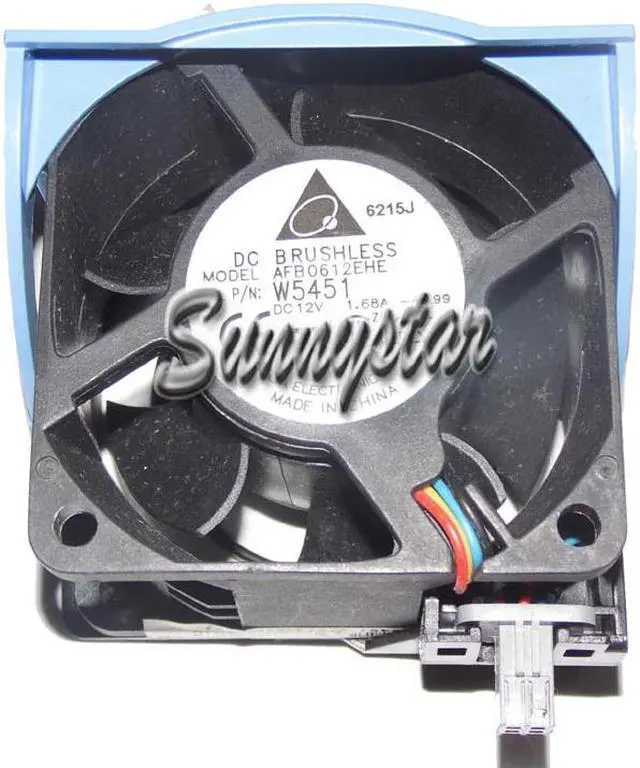 Alt view image 3 of 4 - 60MM DC Cooling AFB0612EHE  12V 1.68A PN W5451 4 Wires  Blue Bracket 60*38mm Axial Fan