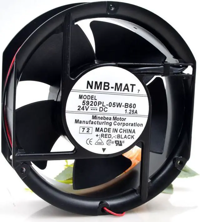 Alt view image 5 of 7 - 170MM Axial inverter ups power Cooling NMB 5920PL-05W-B40 0.95A DC24V 2 Wires Case Fan 172x51mm