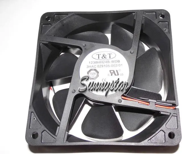 Main image of 120MM ABB Controller Cooling 1238HH24B-WDB 3HAC 029105-00201 24V 0.70A 2 Wires  12CM Inverter Case Fan 120*38mm