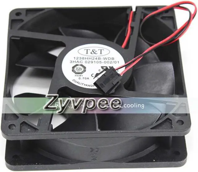 Alt view image 5 of 7 - 120MM ABB Controller Cooling 1238HH24B-WDB 3HAC 029105-00201 24V 0.70A 2 Wires  12CM Inverter Case Fan 120*38mm