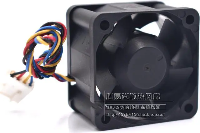 Alt view image 4 of 5 - 40mm Switch Print Cpu Cooling FFB0412SHN -SP01 12V 0.6A 4 wires 4 Pins Case Fan 40*28mm