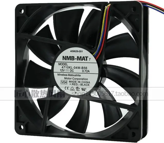 Alt view image 6 of 7 - NMB 120*25mm 4710KL-04W-B56 V05 NT747 12V 0.72A 4 Wires PWM 12CM Case fan,server cpu fan