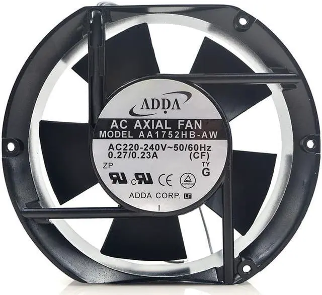 Alt view image 6 of 7 - Zyvpee Adda 172*51 AA1752HB-AW 220/240V 50/60Hz 0.27/0.23A 2 wires 17CM AC axial fan