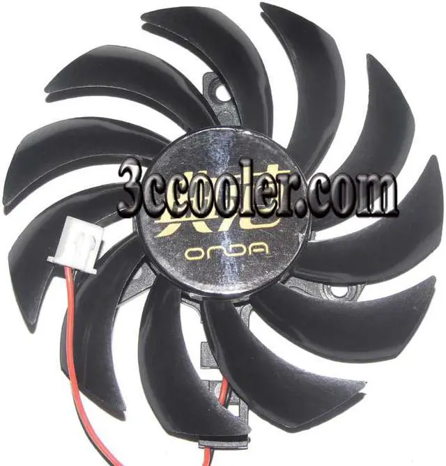 Alt view image 2 of 3 - GT440 GT620 GT630 GPU VGA Cooler Fan GA81S2U 0.38A 2 Wires replacement for EVGA GT 440/620/630 Graphics Video Card