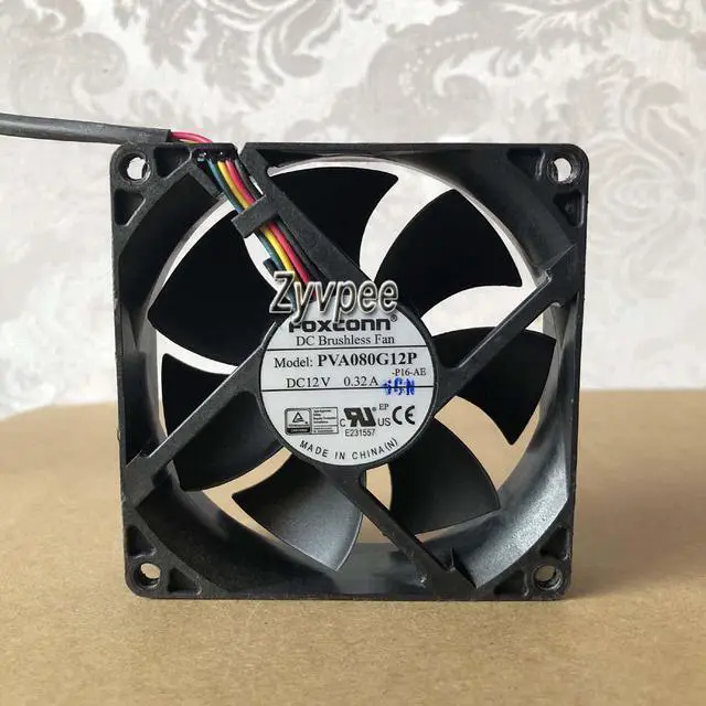 Main image of 80mm Case Fan PVA080G12P FOXCONN 12V 0.32A 4 Wires 8CM Cooling Fan