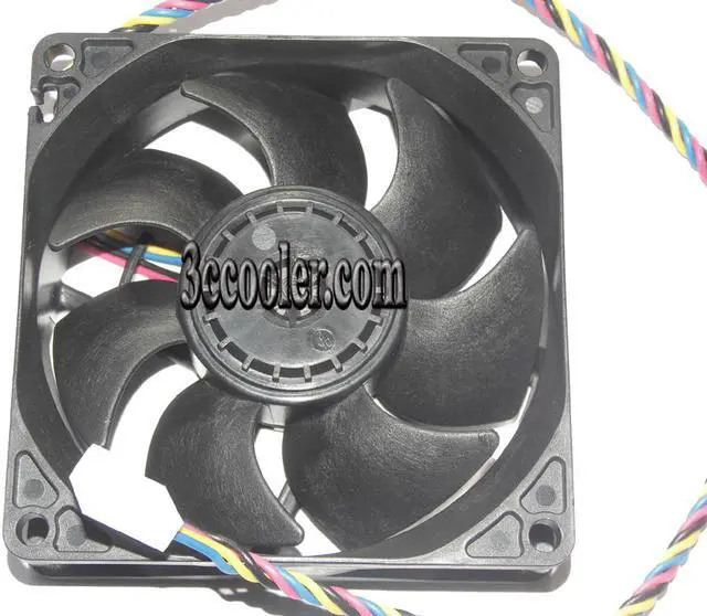 Alt view image 5 of 6 - 80mm Case Fan Zyvpee NIDEC 8025 L80T12NS1A7-57 12V 0.38A 4 Wires Cooling