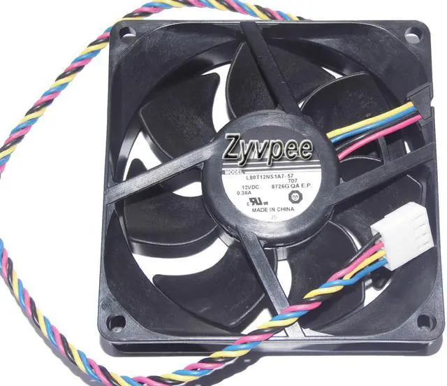 Main image of 80mm Case Fan Zyvpee NIDEC 8025 L80T12NS1A7-57 12V 0.38A 4 Wires Cooling