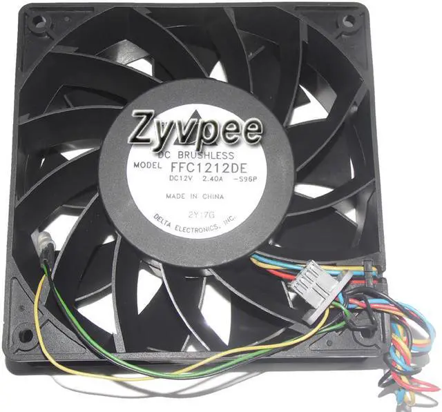 Main image of 120mm Server Cooling Delta 12038 FFC1212DE 12V 2.4A 4 Wire with light Axial Fan