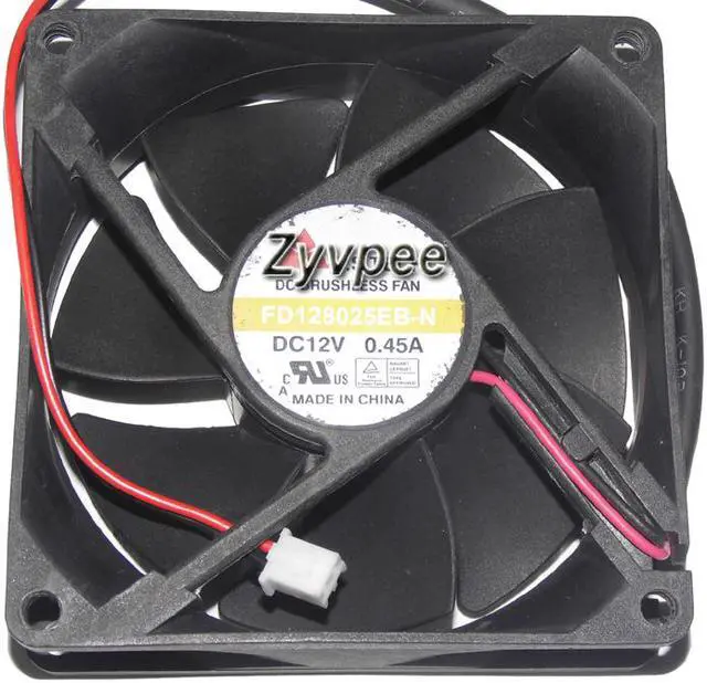 Main image of 80mm Case Fan Y.S.TECH 80*25mm FD128025EB-N 12V 0.45A 2 Wires Cooling