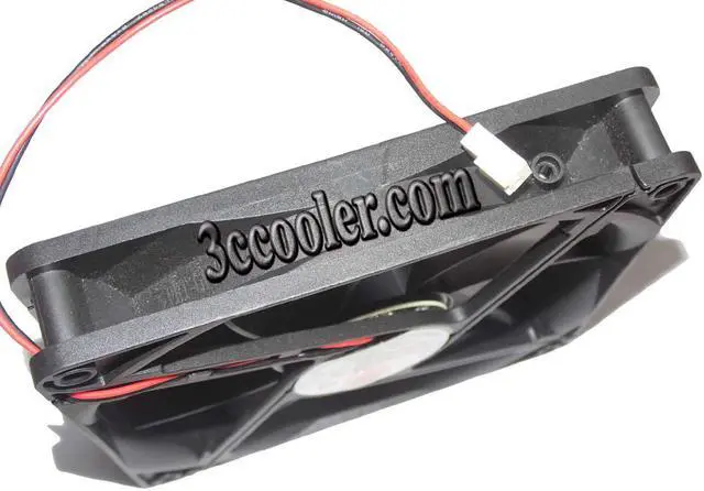 Alt view image 2 of 6 - Coolmax 135*25mm 13525H12B DC12V 0.4A Ball Bearing 2 wires 2 pins 13.5cm case fan