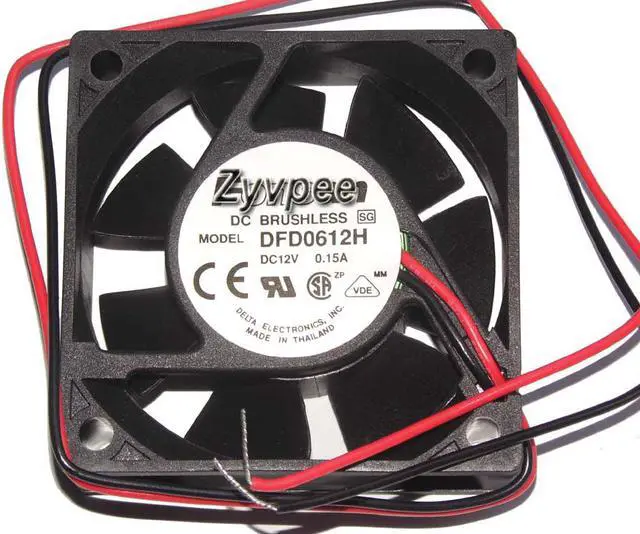 Main image of Fonsan/Delta DFD0612H 60*20mm DC12V 0.15A 2 wires 2 pins Ball bearing 6cm case fan