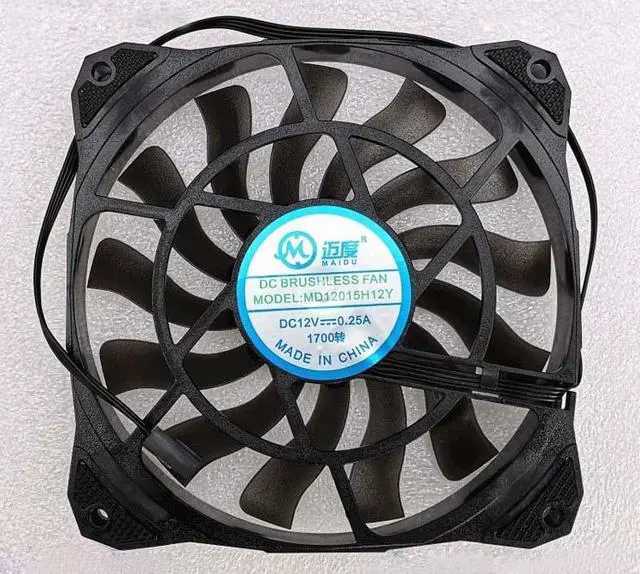 Main image of 120MM MD 12015 MD12015H12Y 12V 0.25A 4 Wires HTPC ITX Case Fan