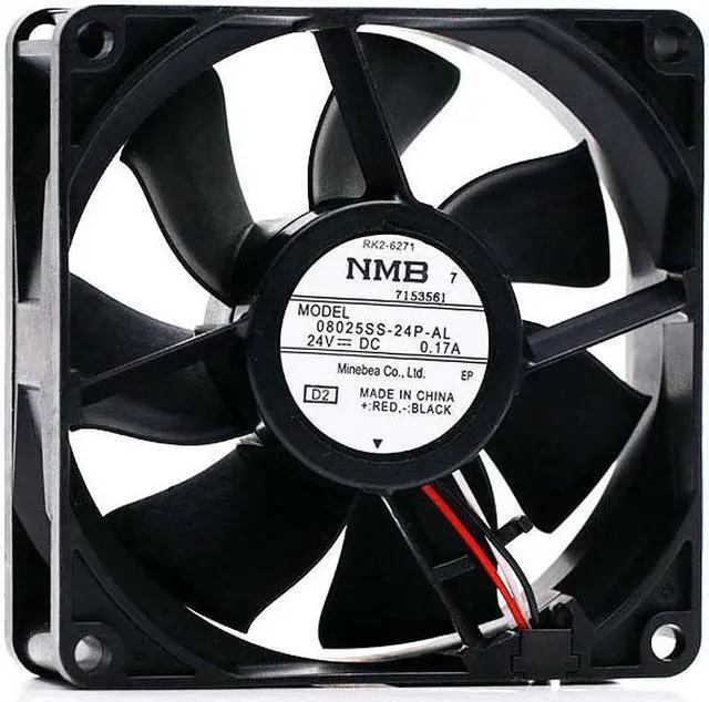 Alt view image 3 of 7 - 80MM 08025SS-24P-AL 8025 24V 0.17A 8CM 3 Wires Inverter Cooling Fan