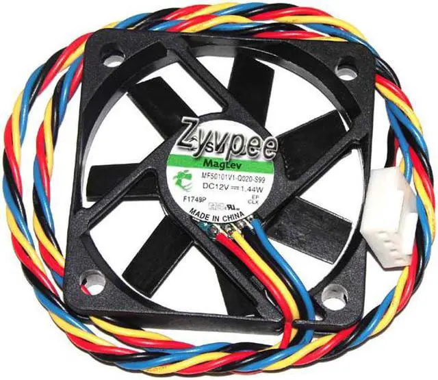 Alt view image 2 of 3 - 50MM 5010 DC12V 1.44W 4 Wires 4 Pins 5CM CPU Cooling Fan