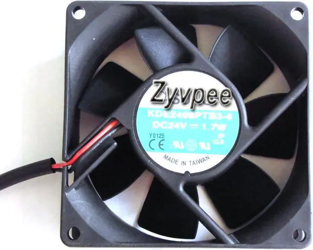 Main image of 80MM 8025 DC24V 1.7W 42.5CFM 2 Wires 8CM CPU Cooling Case Fan