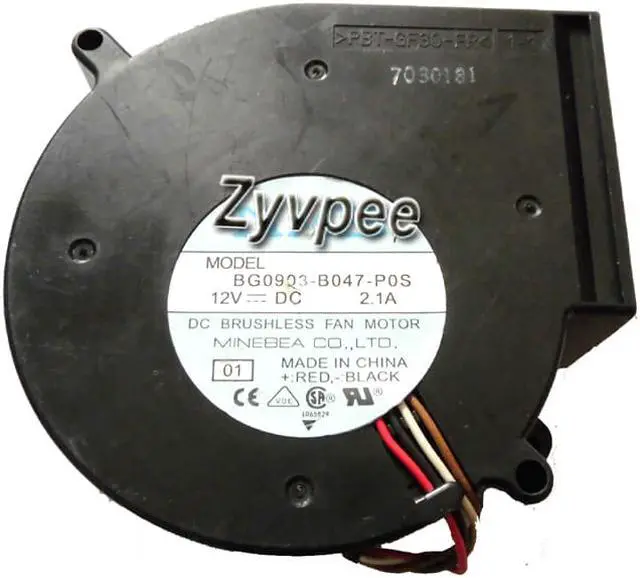 Alt view image 2 of 4 - 97MM 9733 BG0903-B047-POS 01 12V 2.1A 4 Wires 10CM Server Cooling Fan