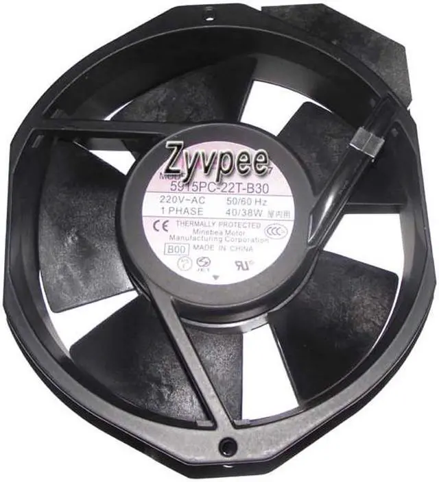 Alt view image 2 of 5 - 172mm 17238 B00 220Vac 40/38W 2 Pins AC Axial Cooling Fan for UPS Inverter 616G5