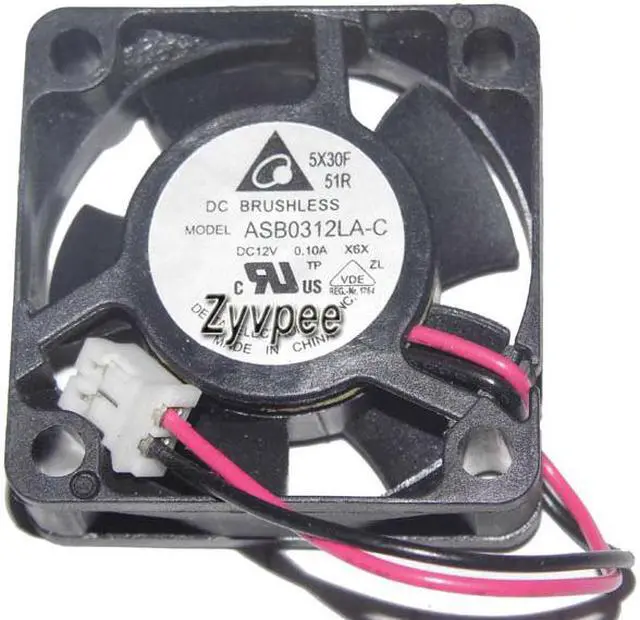 Alt view image 3 of 4 - 30mm 3010 X6X 12V 0.1A 2 Wires 2 Pins 3CM MINI Cooling Fan
