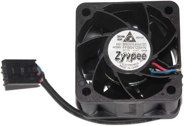 Alt view image 3 of 4 - 40mm 4028 BM98 12V 0.6A 4 Wires 4 Pins 4cm Cooling Fan for server