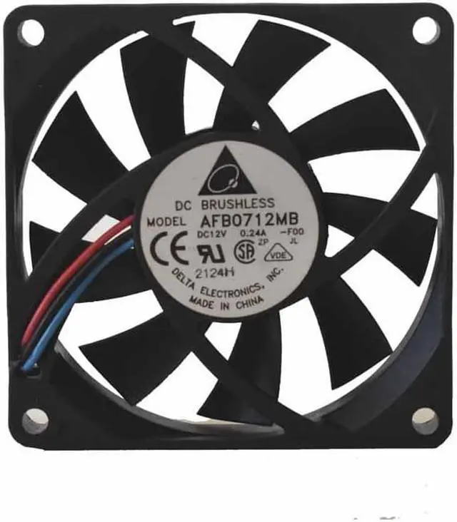 Alt view image 6 of 7 - 70mm 7015 AFB0712MB F00 DC12V 0.24A 3 Wires 3 Pins 7CM CPU Cooling