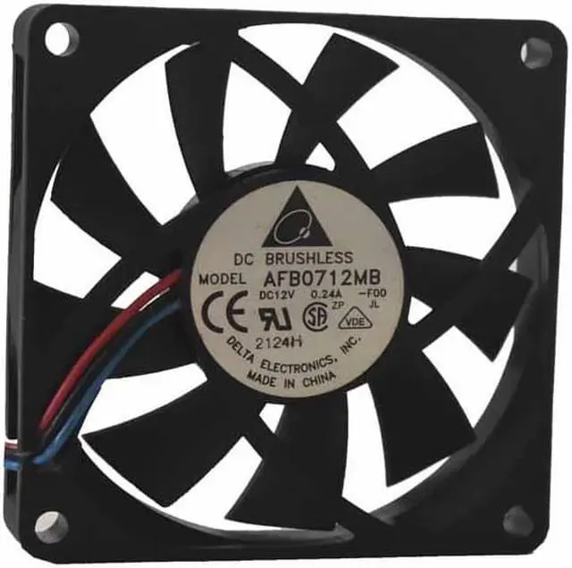 Alt view image 5 of 7 - 70mm 7015 AFB0712MB F00 DC12V 0.24A 3 Wires 3 Pins 7CM CPU Cooling