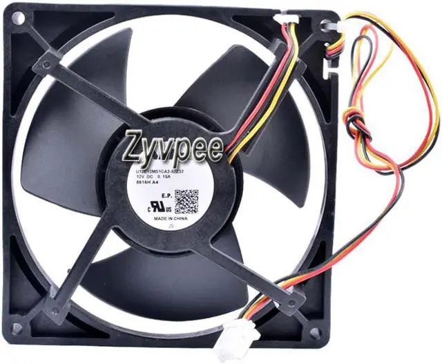 Alt view image 3 of 3 - 125mm U12E12MS1CA3-52Z32 12V 0.15A 3 Wires 3 Pins 12.5cm Refrigerator Fan